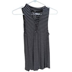 American Eagle Soft & Sexy Black White Striped Tank Top XS